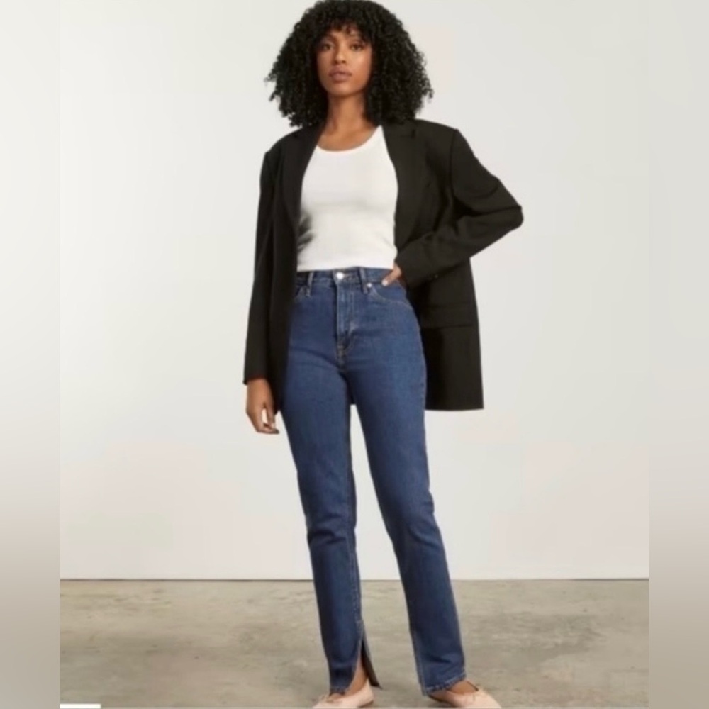 Everlane‎ Cheeky Split Hem Jeans Womens 25 High Rise Straight Leg organic cotton